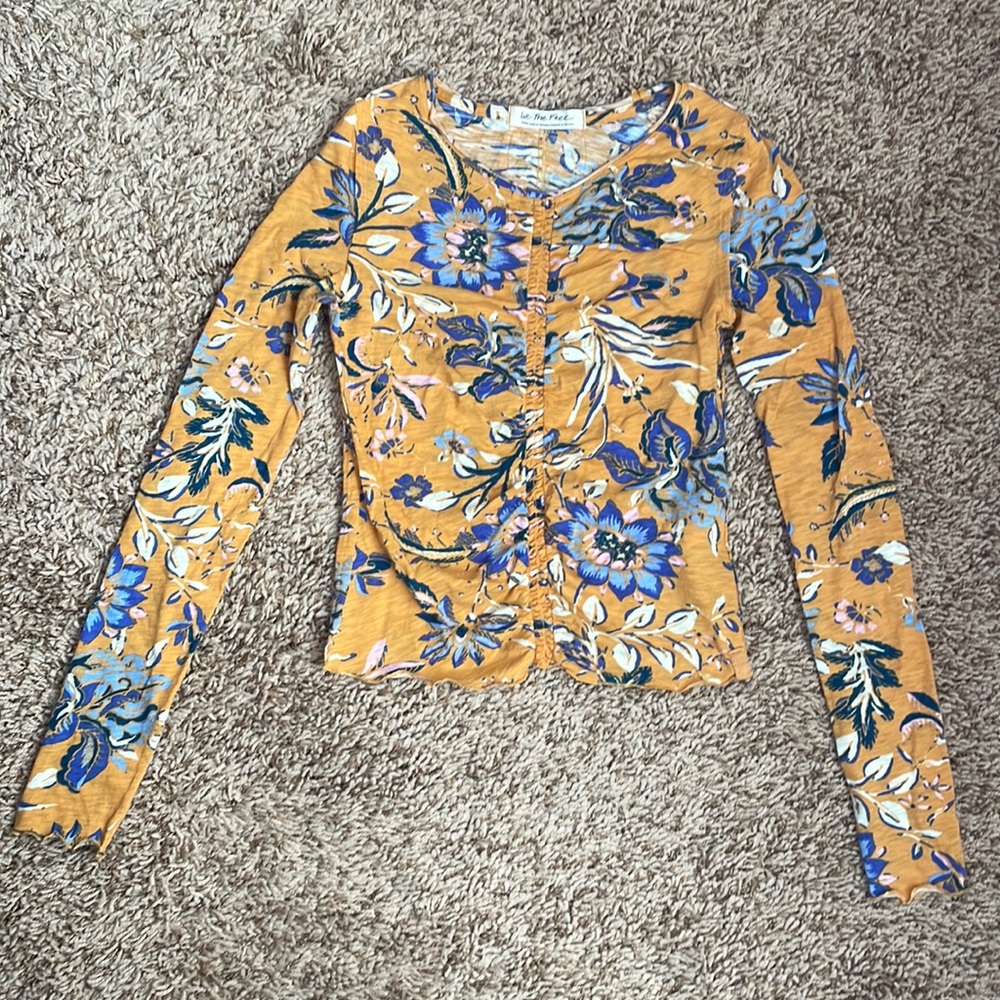 Free People Dreamed of You Tee- Mustard